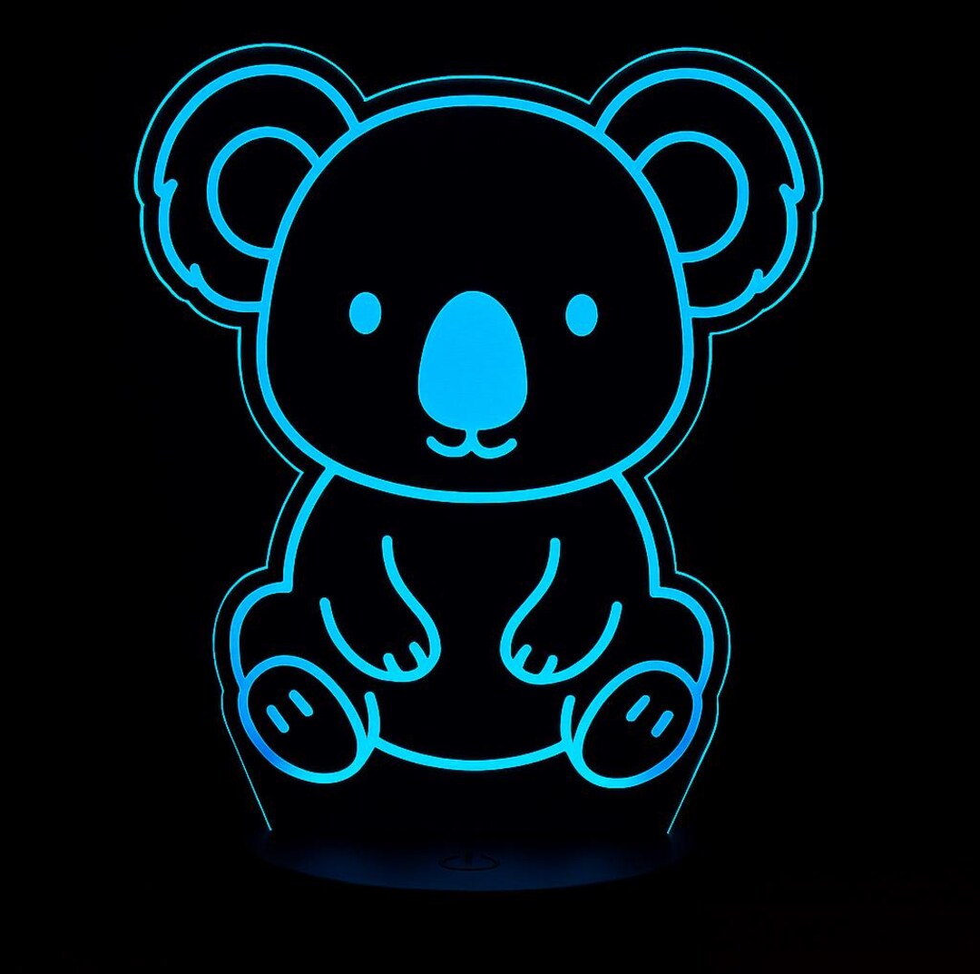 Remote Control Koala Koala LED Night Light – Remote Control Color Changing Lamp | Cute ...