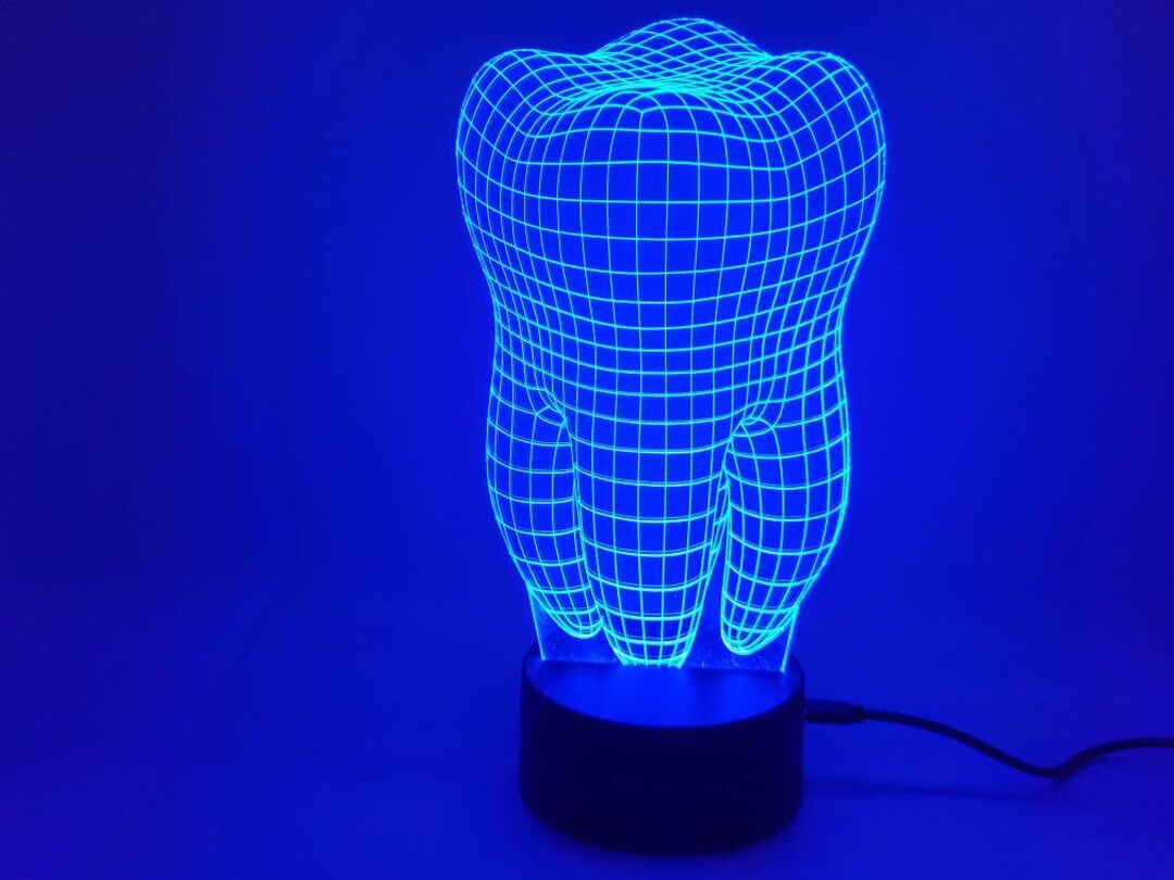 Dentist Tooth 3D Led Light - Etsy