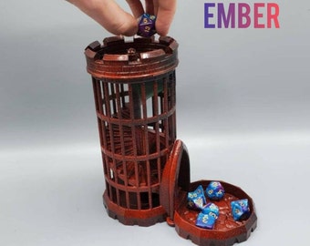 Spiral Dice Tower And Tray | Dice Tray | Dungeons and Dragons Dice Box | Dice Bag