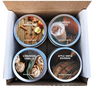 Fall and Holiday Scented Candle Pack | 4oz Jars