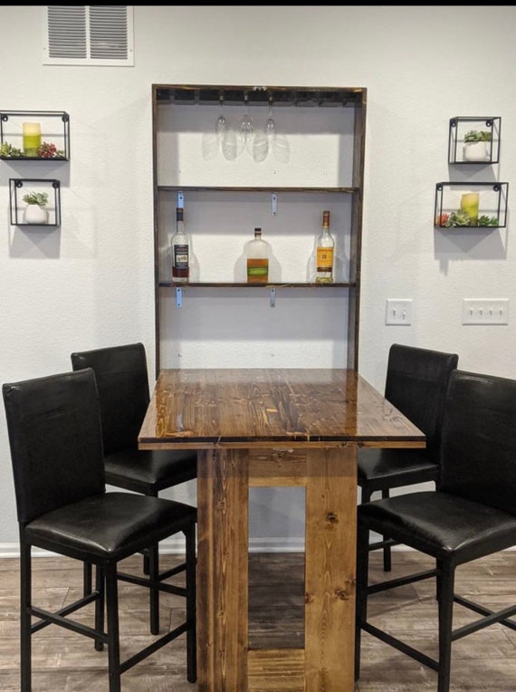 Wall mounted foldable bar table discount