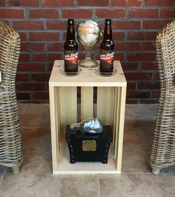 Custom Crate Nightstand Side Table Weddings Wedding Etsy