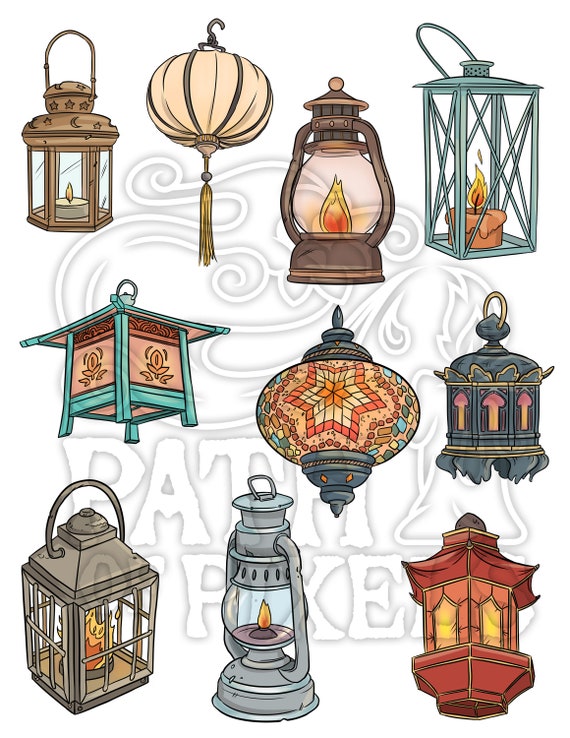 Chinesisch-japanische Stempel-Set – Transparente Silikonstempel Mit Laterne, Kranich & Bambus, 15x21 Cm