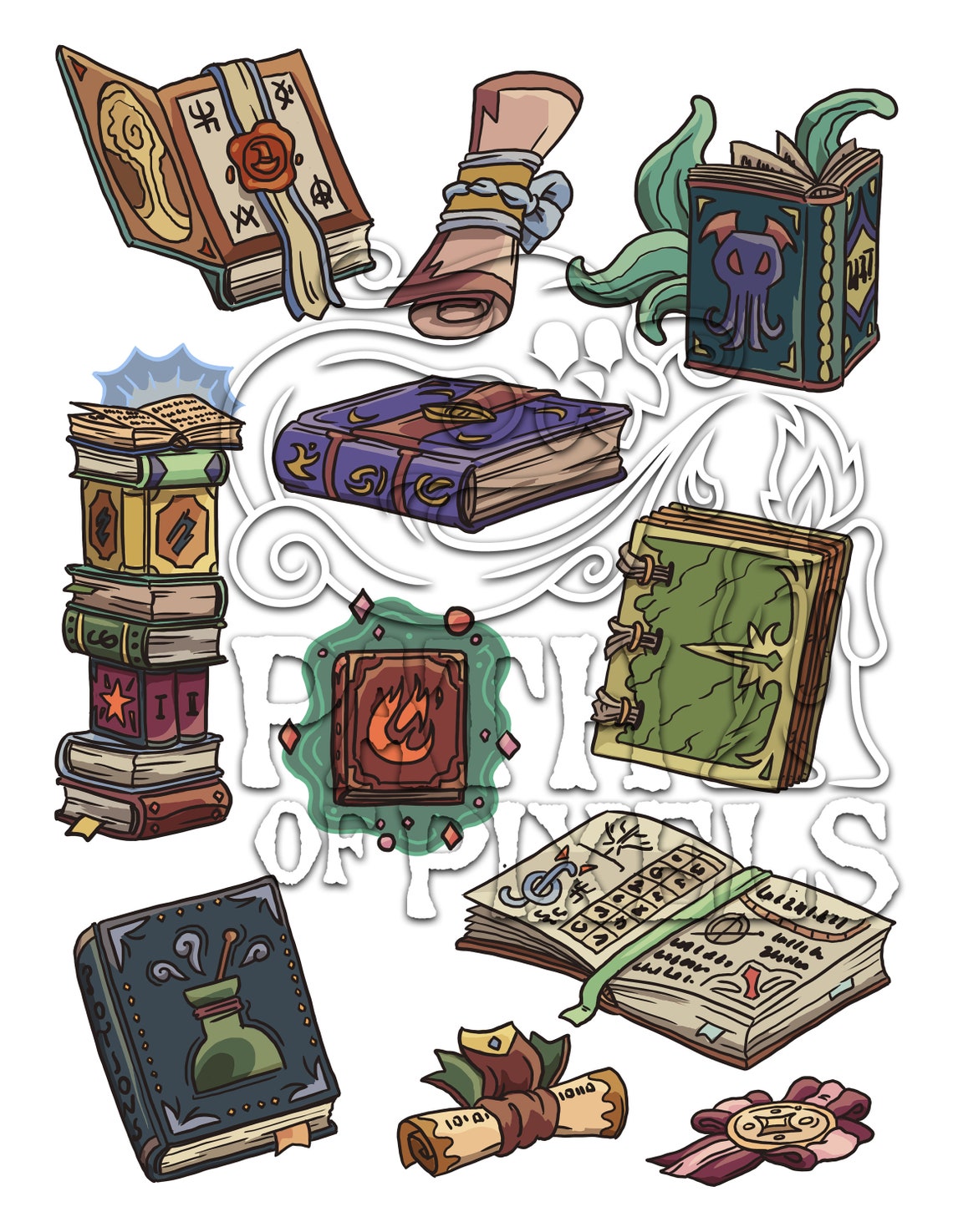 Magic Books Clipart Book PNG Wizard Clipart Witch Clipart - Etsy UK