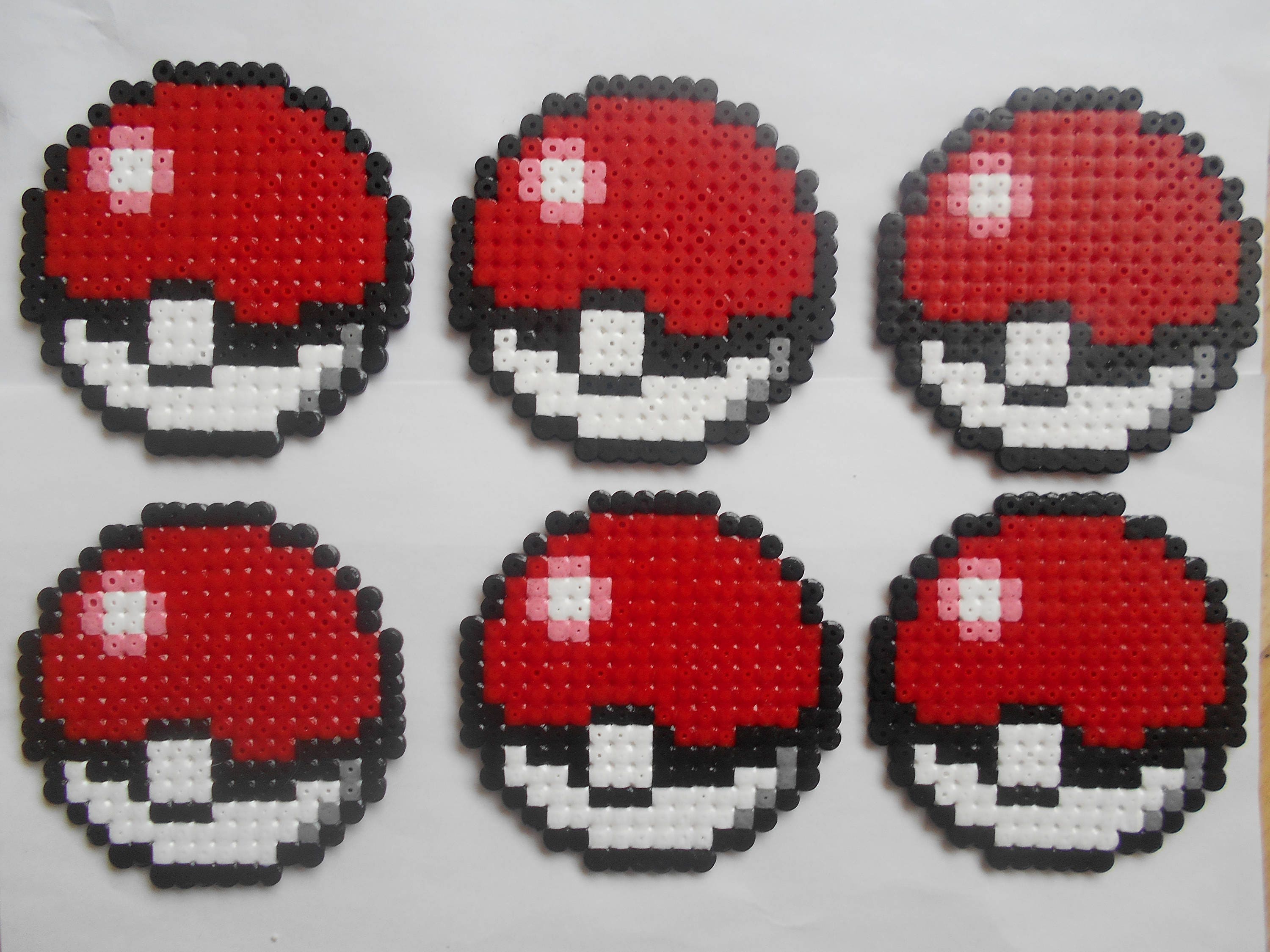 POKEMON 6 Pokeball en perles à repasser Hama dessous de Etsy