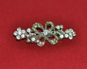 Vintage Costume Jewellery Bow Theme Brooch - 6.5cm Long