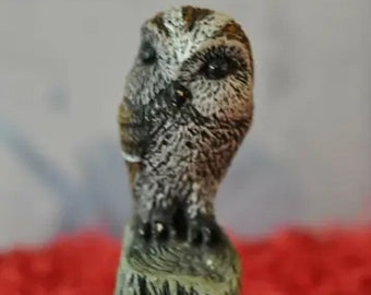 Lovely Owl (Striped Head) Figurine Ornament 10cm Tall