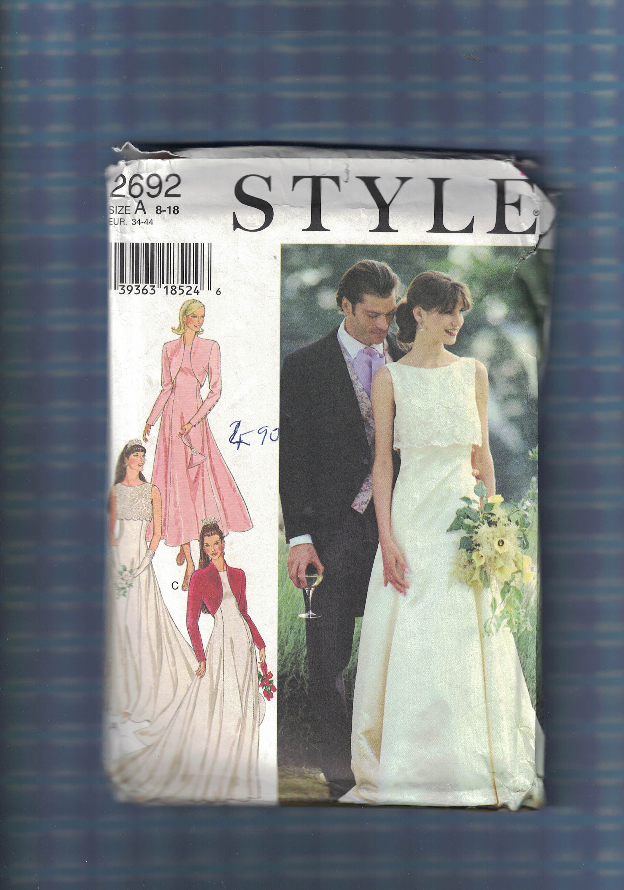 Style Sewing Pattern Ladies Uk Size 8 18 Wedding Prom Formal Etsy