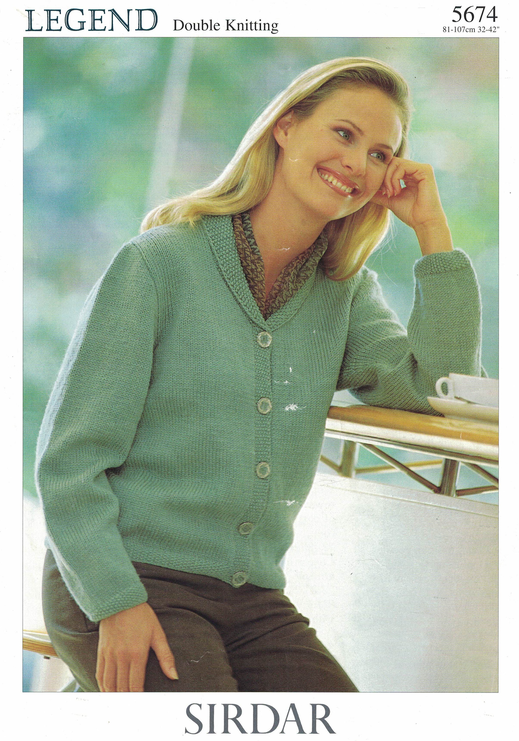Vintage SIRDAR Knitting Pattern for a Ladies Collared Cardigan | Etsy