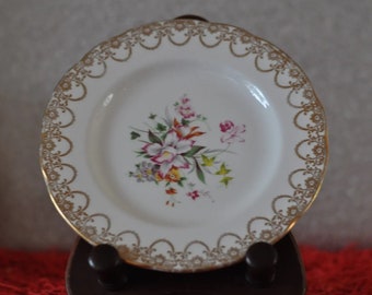 Beautiful Floral Decorated Side Plate by DUCHESS - 16.5cm Diameter