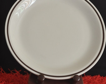 Assiette plate simple en grès cérame blanc vintage Steelite - 25,5 cm de diamètre