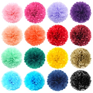 Tissue Paper Pom Poms Pompom Fluffy Flower Balls Wedding Party Decoration