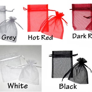 10 x Premium Organza Favour Bags Wedding Party XMAS Gift Candy Jewellery Pouch image 5