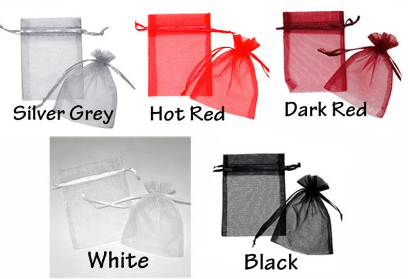 10 x Premium Organza Favour Bags Wedding Party XMAS Gift Candy Jewellery Pouch image 5