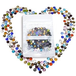 DMC Hot Fix Rhinestones, Flat Back Glass Crystals, Craft Beads (2-6mm) 画像 3