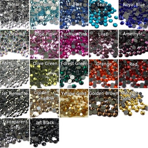 DMC Hot Fix Rhinestones, Flat Back Glass Crystals, Craft Beads (2-6mm) 画像 2