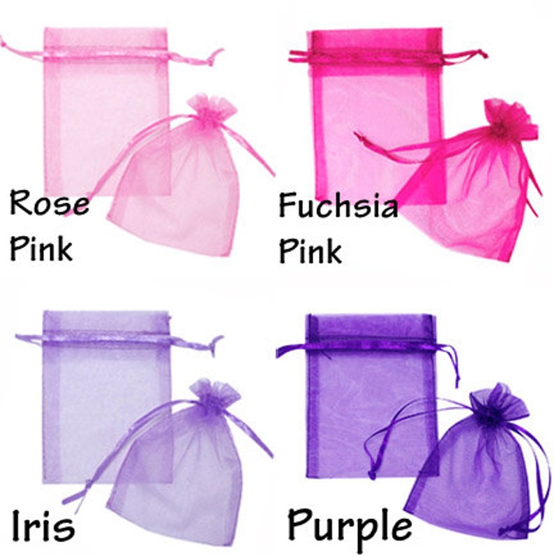 10 x Premium Organza Favour Bags Wedding Party XMAS Gift Candy Jewellery Pouch image 3