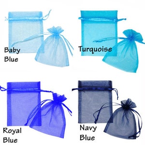 10 x Premium Organza Favour Bags Wedding Party XMAS Gift Candy Jewellery Pouch image 2