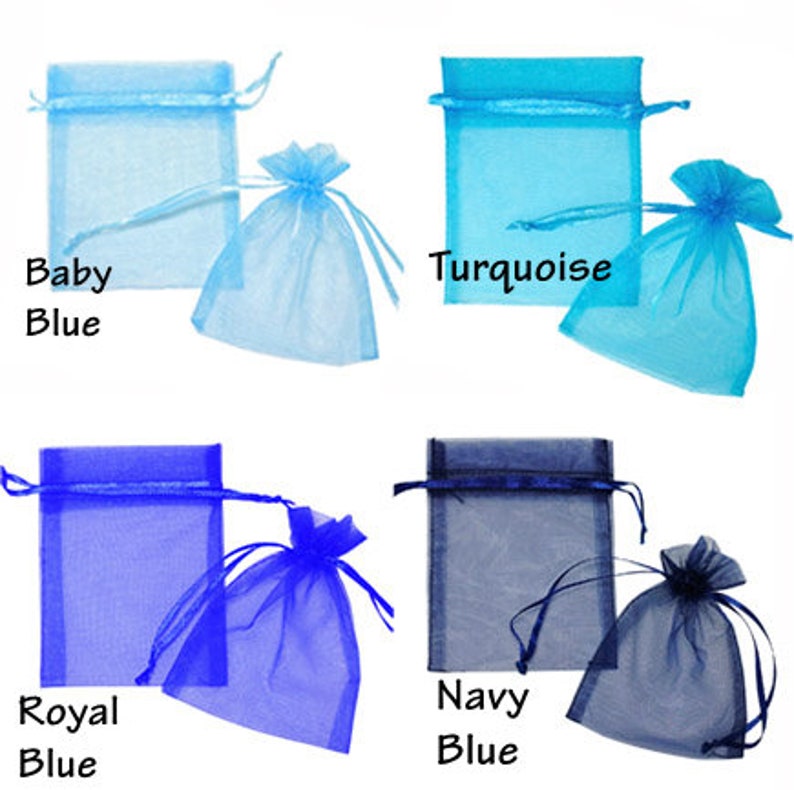 10 x Premium Organza Favour Bags Wedding Party XMAS Gift Candy Jewellery Pouch image 2