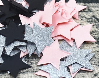 Glitter Star Paper Confetti: 1-inch, Party Table Decoration
