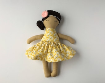 cloth doll/fabric heirloom doll/lookalike doll/rag doll/girls room decor/nursery decor/baby gift/big sister gift