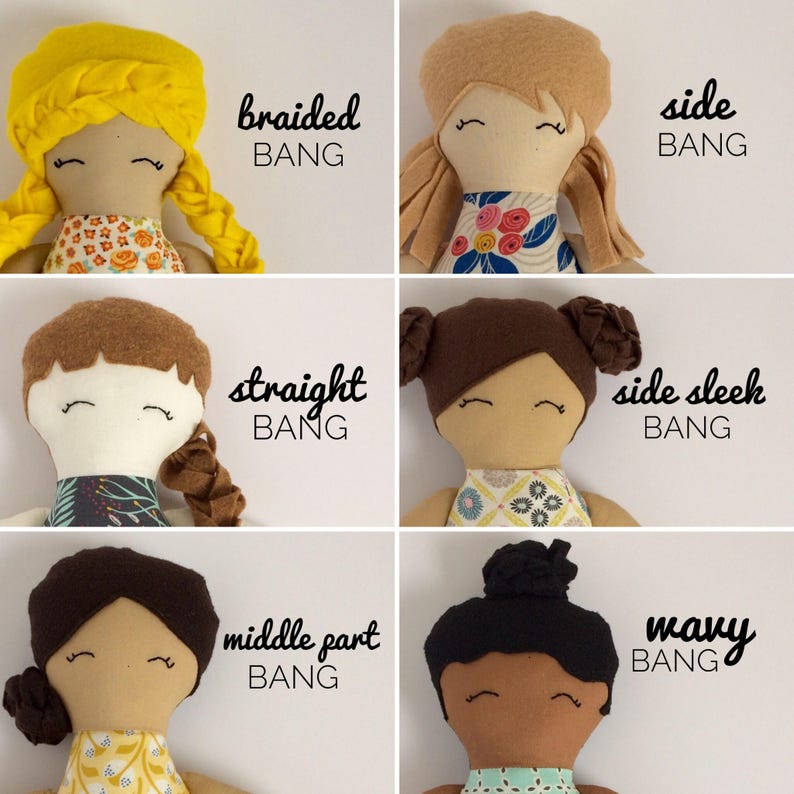 personalized heirloom cloth doll, custom rag doll, fabric doll, big sister gift, flower girl gift, baby shower gift, nursery decor image 7