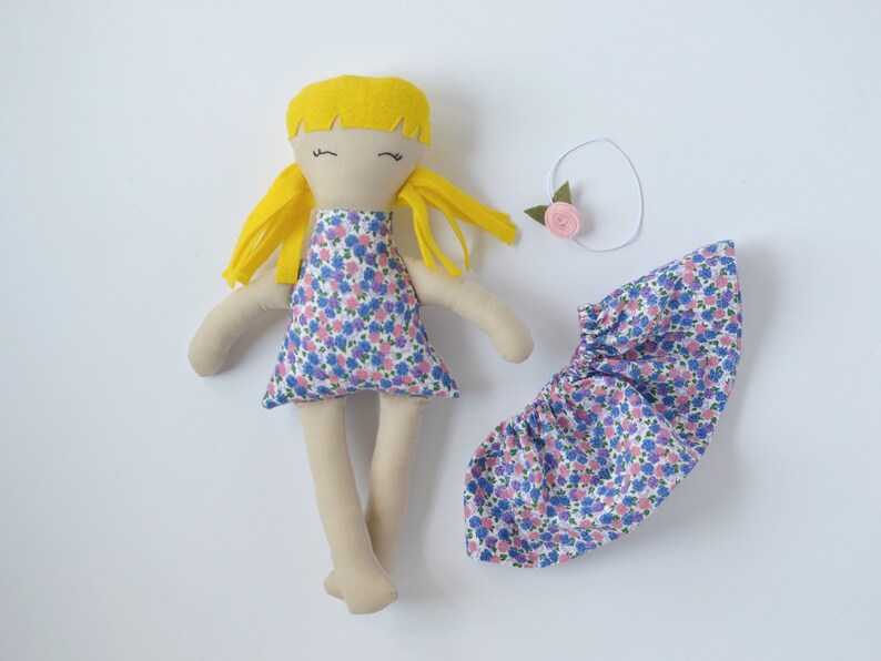 cloth doll/fabric heirloom doll/lookalike doll/rag doll/girls room decor/nursery decor/baby gift/big sister gift image 3