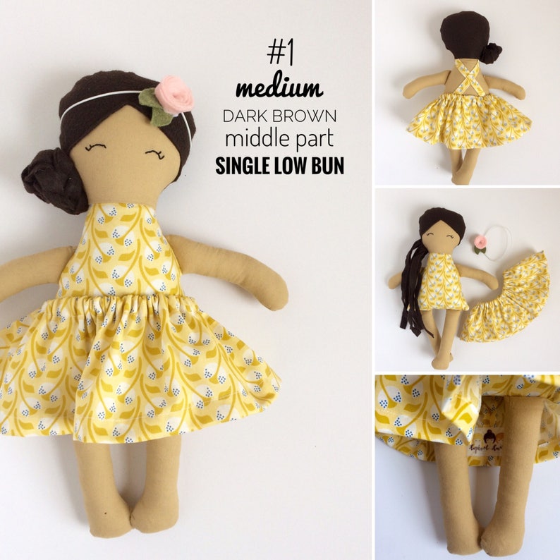 personalized heirloom cloth doll, custom rag doll, fabric doll, big sister gift, flower girl gift, baby shower gift, nursery decor image 9