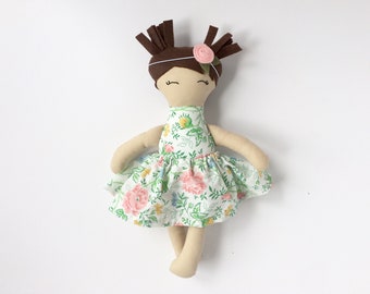 cloth doll/fabric heirloom doll/lookalike doll/rag doll/girls room decor/nursery decor/baby gift/big sister gift