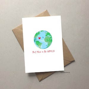 Best Mum in the WORLD | Mother's day card | Birthday day card | Mum card | Mothers day pun card | funny tea pun card