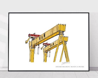 BELFAST Samson and Goliath |Harland and Wolff | Iconic Landmark of Northern Ireland | Shipping industry | Belfast Cranes | Skyline