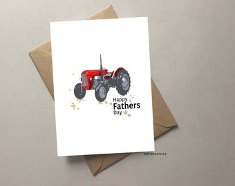 Personalisierte alles Gute zum Geburtstag Karte | Bauernhof Vatertag | Muttertagskarte | Herzlichen Glückwunsch | Traktor Karte | Danke-Karte