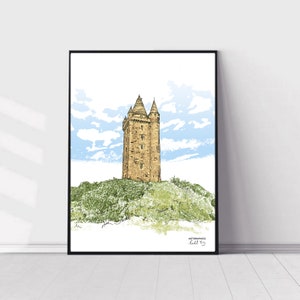 Scrabo Tower | County Down Northern Ireland | Iconic Landmark | Newtownards Scrabo Hill | Wall prints poster