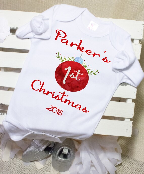 personalized baby's first christmas outfit