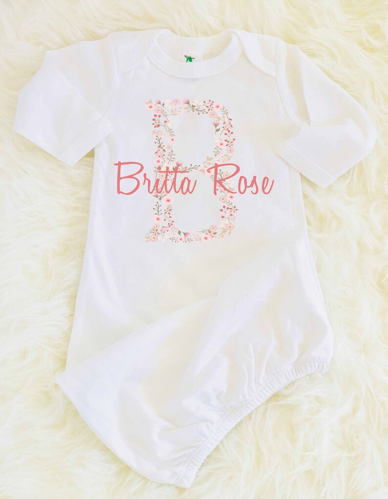 personalized newborn gown