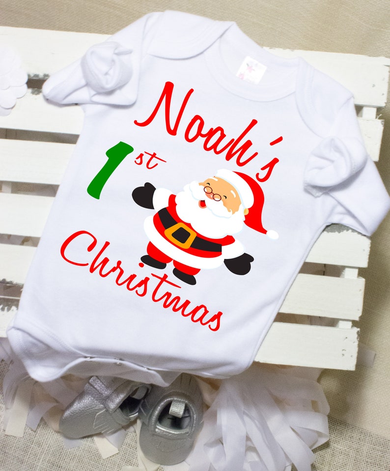 personalised first christmas outfit