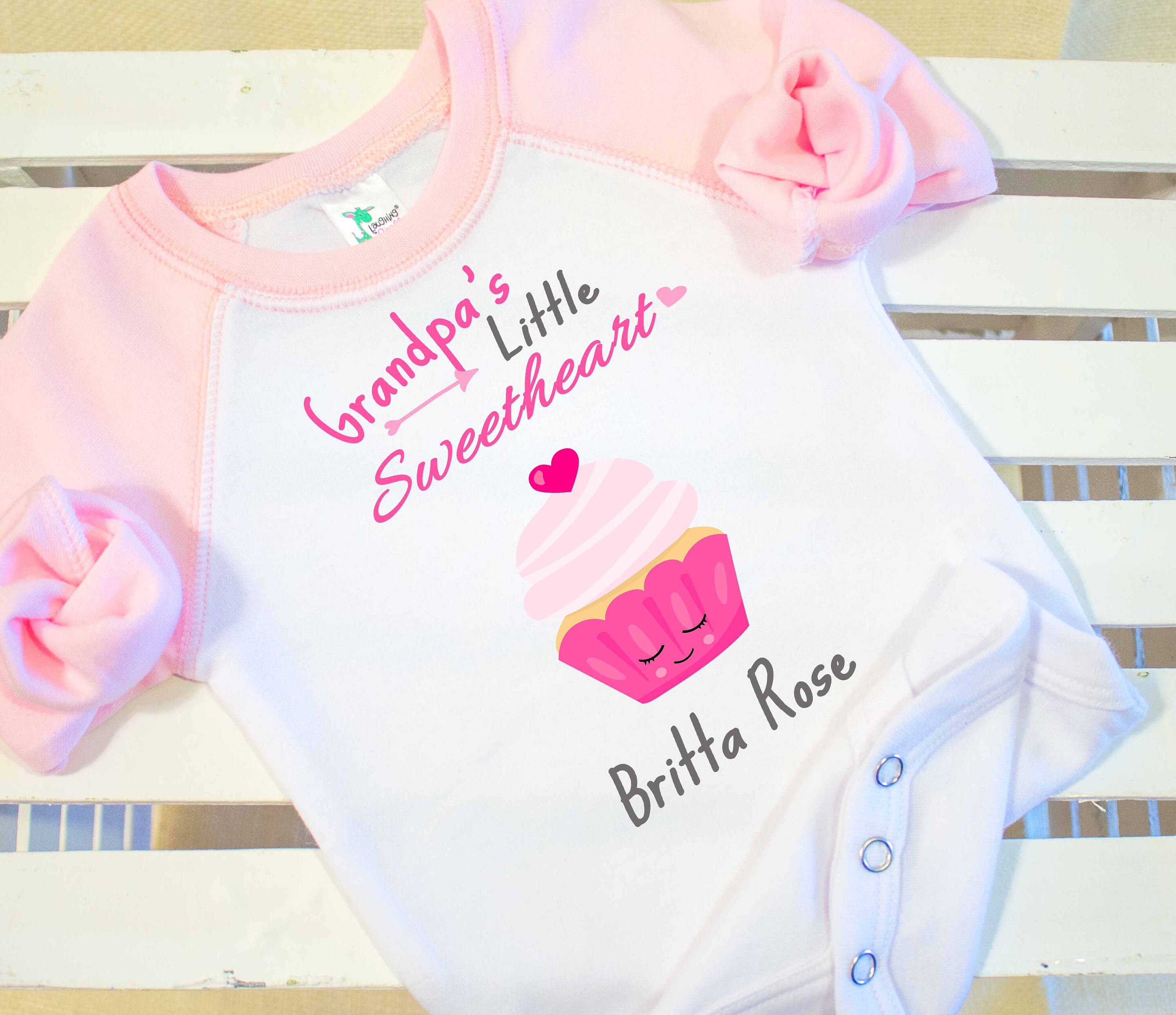 Grandpa Onesie Baby Girl Onesie Grandpa Personalized Girls Etsy