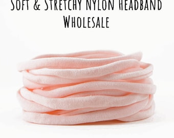 LIGHT PINK nylon Headband, Wholesale baby headband, Nylon elastic headband, Wholesale headband, Stretchy nylon headband, one size fits all