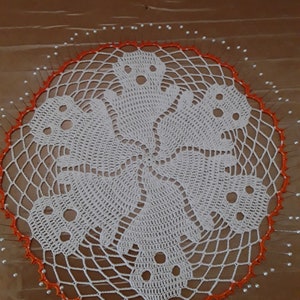 Boo Halloween Doily