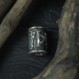 Silber Runen Perlen für Armband Anhänger Wikinger Schmuck massiv