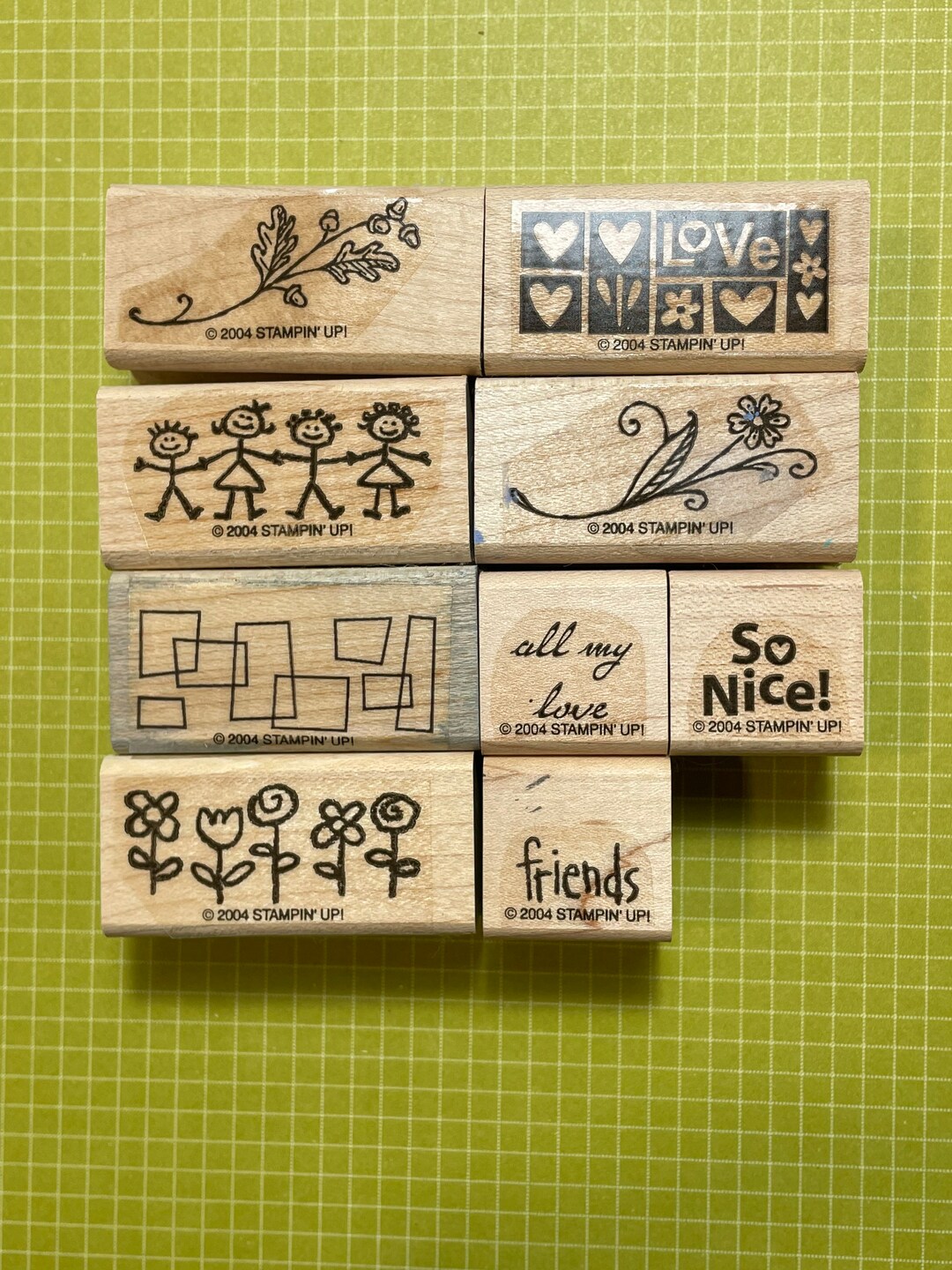 2004 Retired Stampin up Rubber Stamps Set of Etsy