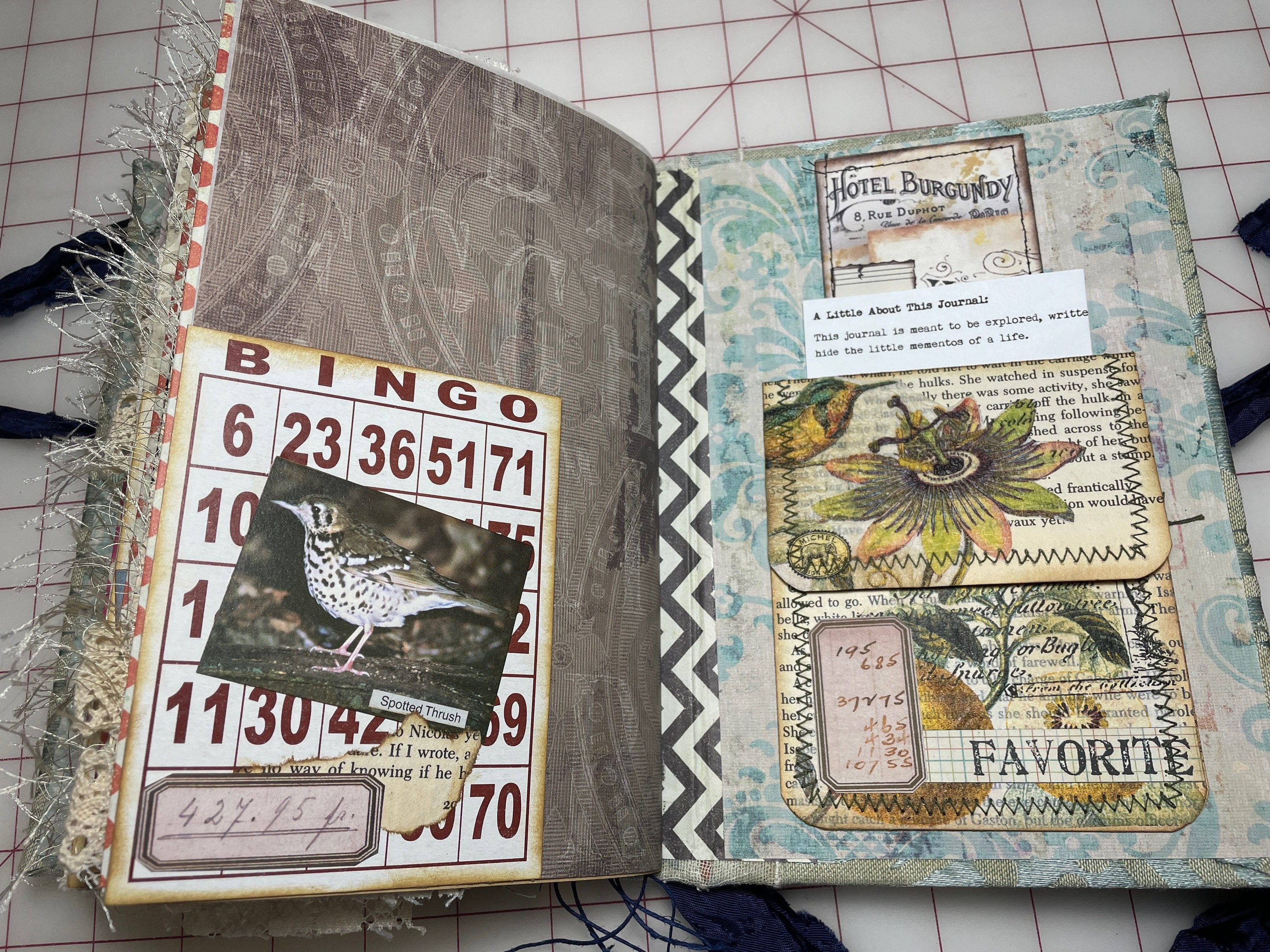 Art & Collectibles Paper Smash book Junk journal Art journal Mixed ...