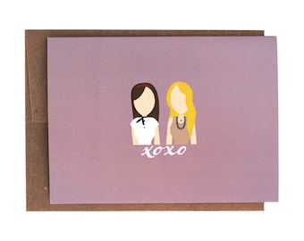 Gossip Girl Card | Serena Van Der Woodsen | Blair Waldorf | Best Friends Card | Bridesmaid Card | Sister Card