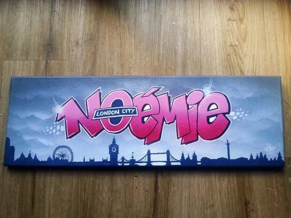Tableau Graff London Street Art Tag Art Decoration Murale Etsy