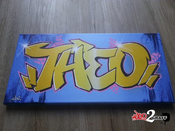 Etiqueta Engomada De Graffiti Bomba Lona Pared Arte Urbano De Un Solo Cuadro Enmarcado