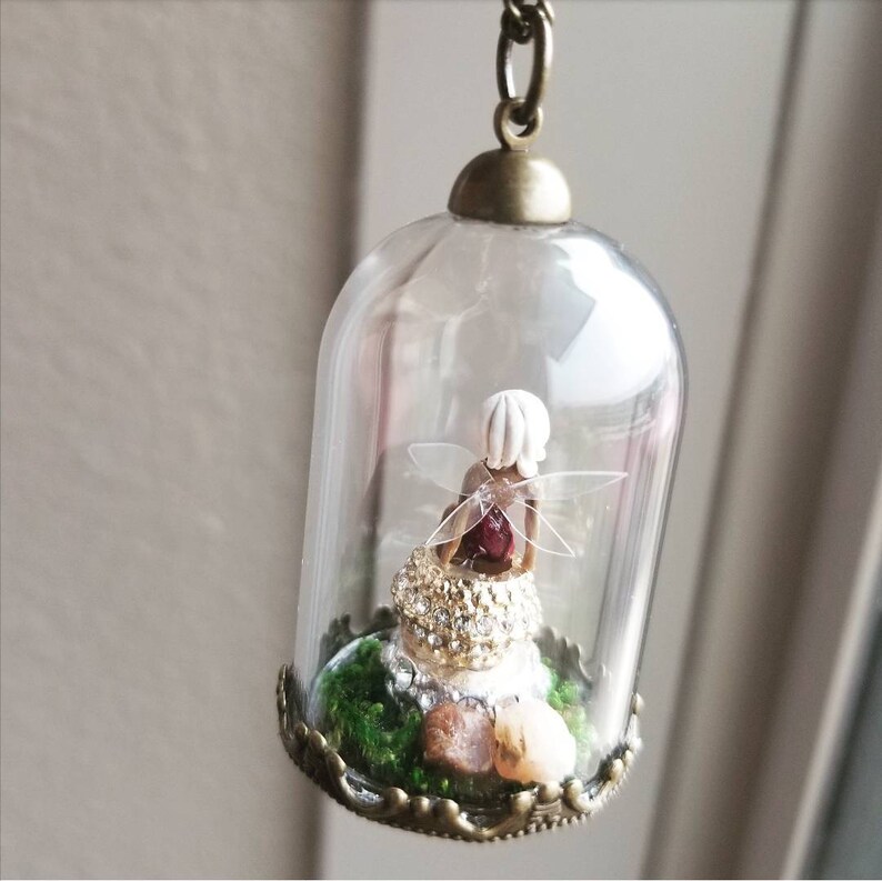 Captured fairy in a glass bottle. Trapped fairy Etsy
