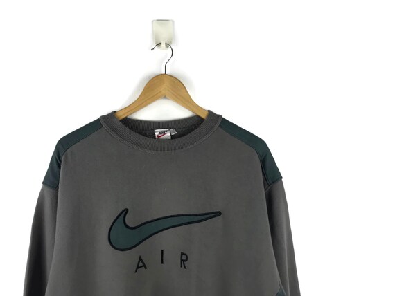 Grey Nike Sweatshirt / Nike Vintage Sweatshirt / Nike Sweater / 90s Nike Swoosh / Nike Air