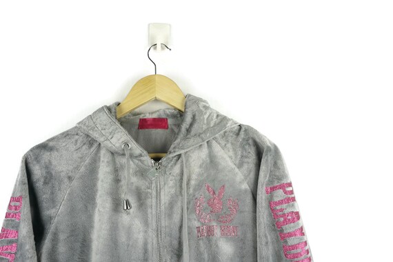 Playboy Bunny Velvet Hoodie Sweater / Vintage Hood