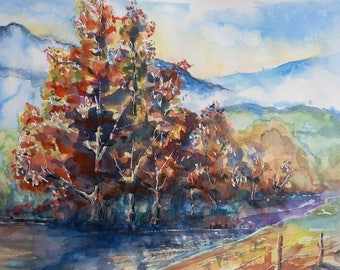 aquarelle de 30 par 42 centimètres