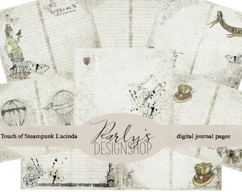 Touch of Steampunk Lucinda digital download journal pages